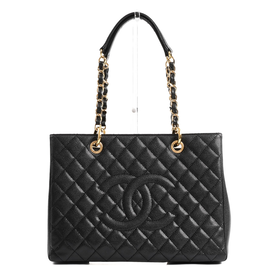 【中古A品】  シャネル GSTトートバッグ  A50995 キャビア 銀座