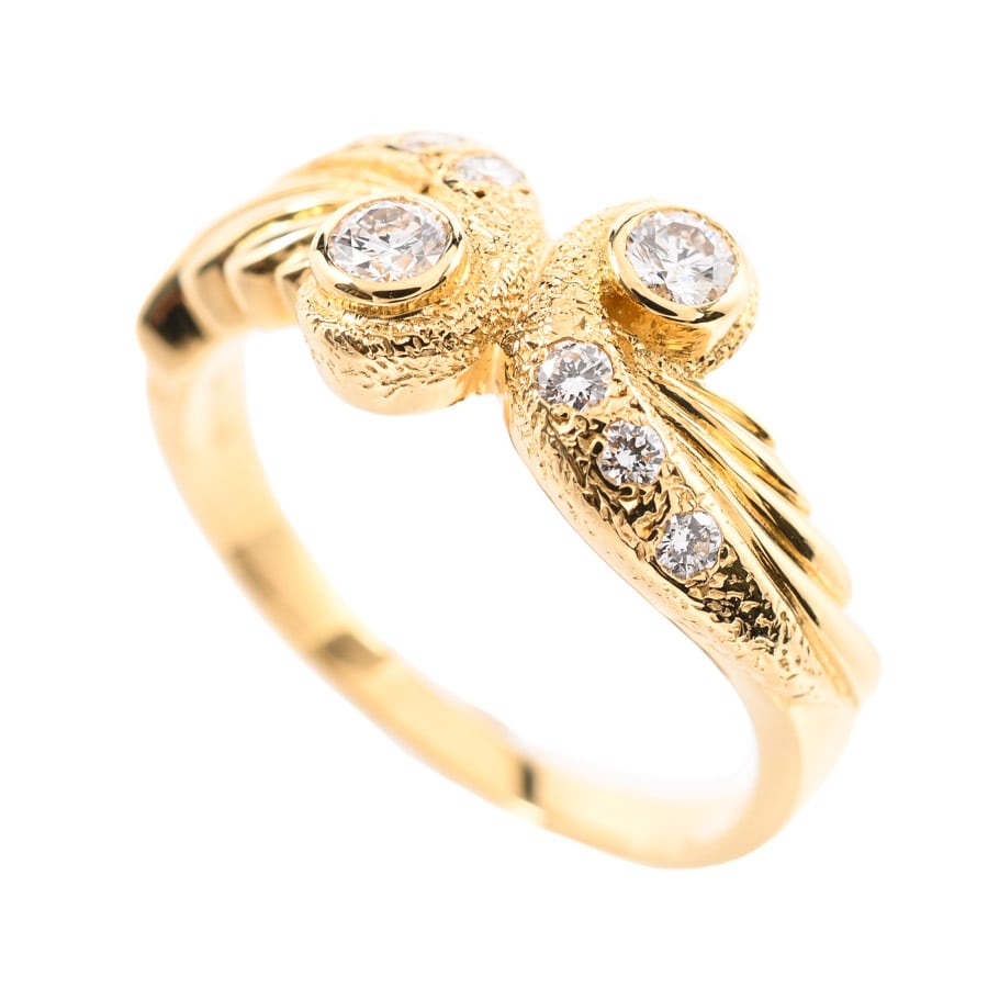 【中古A品】  ミキモト ダイヤ リング   K18イエローゴールド 横浜関内店