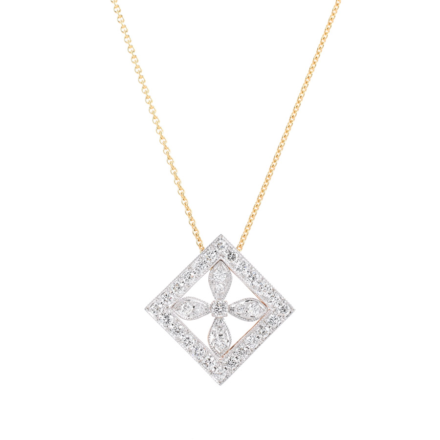 【中古A品】  ミキモト ダイヤ ネックレス   K18YWP 元町本店