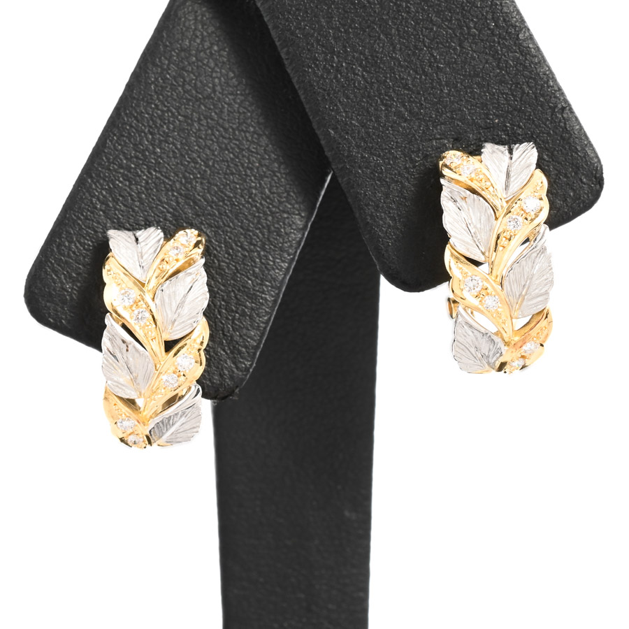 【中古A品】  その他ブランド ダイヤ イヤリング   プラチナ900/K18イエローゴールド(Pt900/K18YG) 元町本店