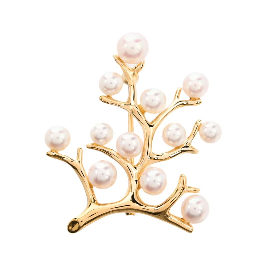 【中古A品】  ミキモト 幸福の木  PB-357K K18イエローゴールド 銀座