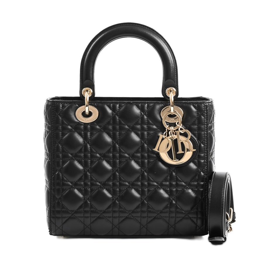 【中古AB品】  ディオール レディディオールミディアム  M0565ONGE_M900 ラムスキン THE YOKOHAMA FRONT