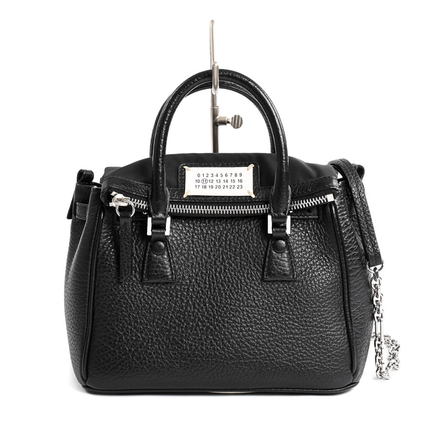 【中古A品】  メゾンマルジェラ 5AC2WAYハンドバッグ  S56WD0072 型押しレザー THE YOKOHAMA FRONT