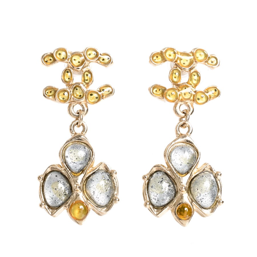 【中古A品】  シャネル ピアス   ゴールドメッキ THE YOKOHAMA FRONT