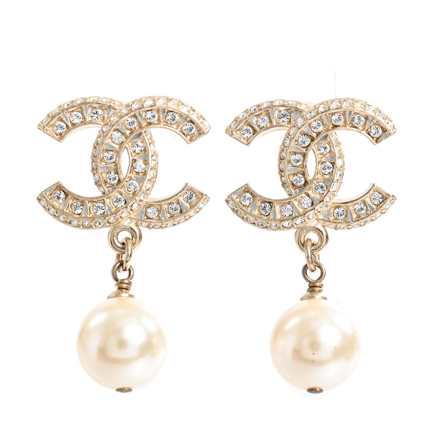 【中古A品】  シャネル ピアス   ゴールドメッキ 元町本店