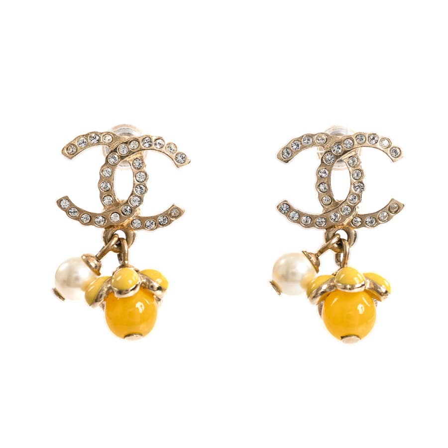 【中古A品】  シャネル ピアス  AB5708 ゴールドメッキ 銀座