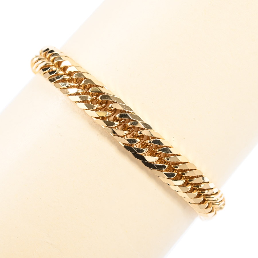 【中古A品】  ノンブランドジュエリー 喜平ブレスレット 8面トリプル 30.3g   K18YG 横浜関内店