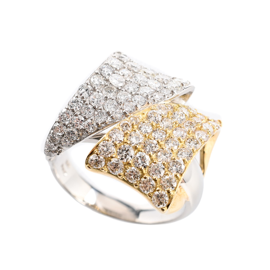 【中古A品】  ノンブランドジュエリー ダイヤ リング   K18イエローゴールド/プラチナ900(K18YG/Pt900) 横浜関内店