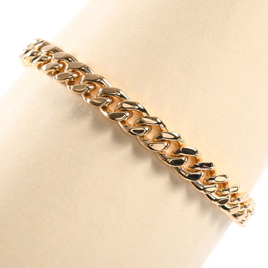 【中古A品】  ノンブランドジュエリー 喜平ブレスレット 2面 29.0g   K18YG 元町本店