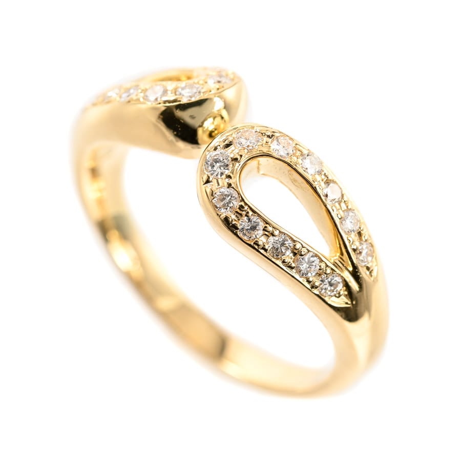 【中古A品】  ノンブランドジュエリー ダイヤ リング   K18YG 元町本店