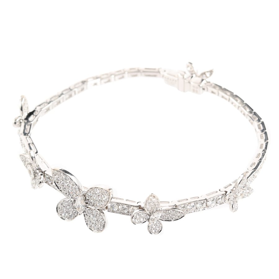 【中古A品】  グラフ パヴェバタフライ  RGB618 K18ホワイトゴールド 銀座