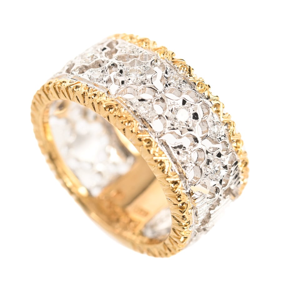 【中古A品】  ポンテヴェキオ ダイヤ リング   K18YG/WG 元町本店