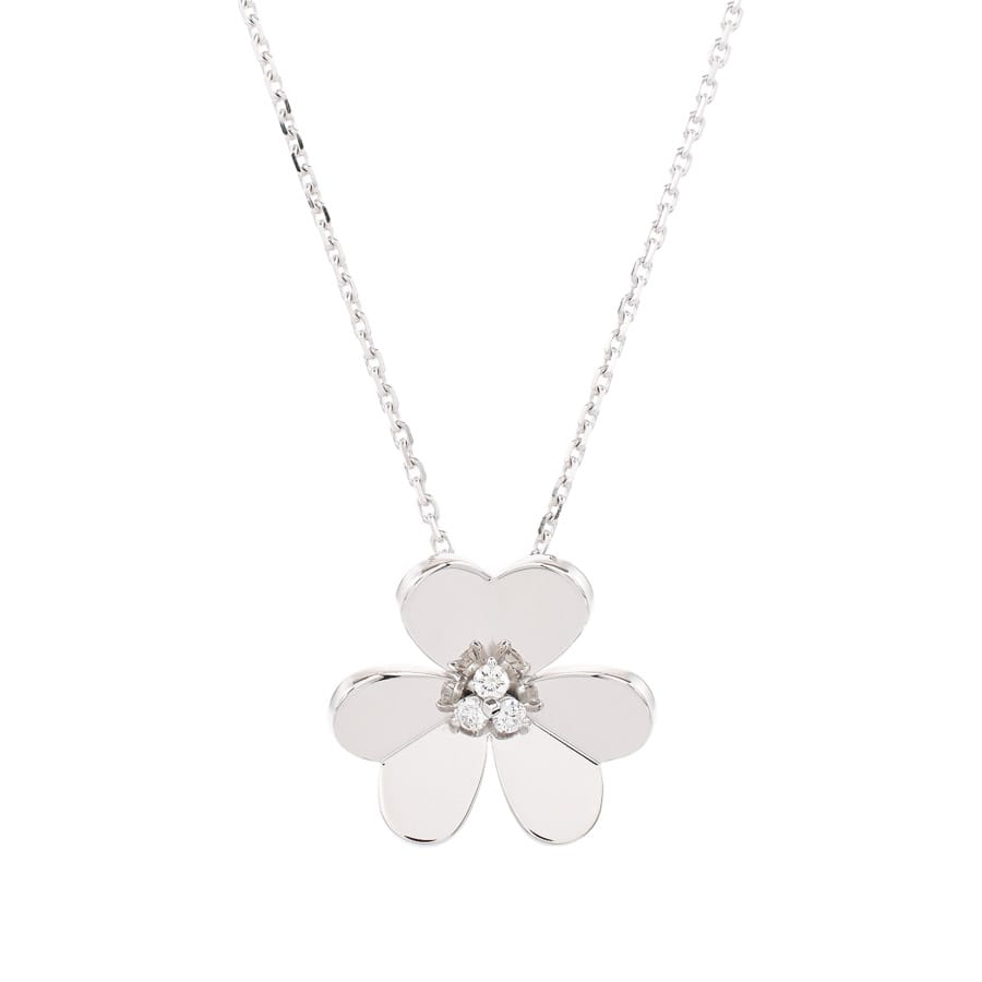 【中古A品】  ヴァンクリーフアーペル フリヴォル  VCARD25300 K18ホワイトゴールド(K18WG) 銀座