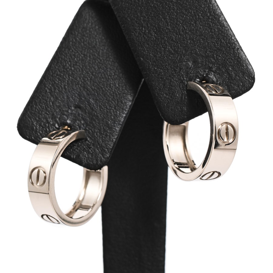 【中古A品】  カルティエ ラブピアス   K18ホワイトゴールド(K18WG) THE YOKOHAMA FRONT