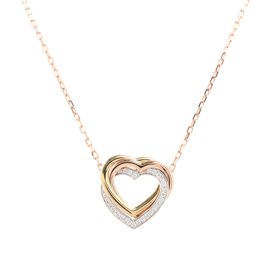 【中古A品】  カルティエ トリニティハート  B7061200 K18イエローゴールド/ホワイトゴールド/ピンクゴールド(K18YG/WG/PG) 銀座