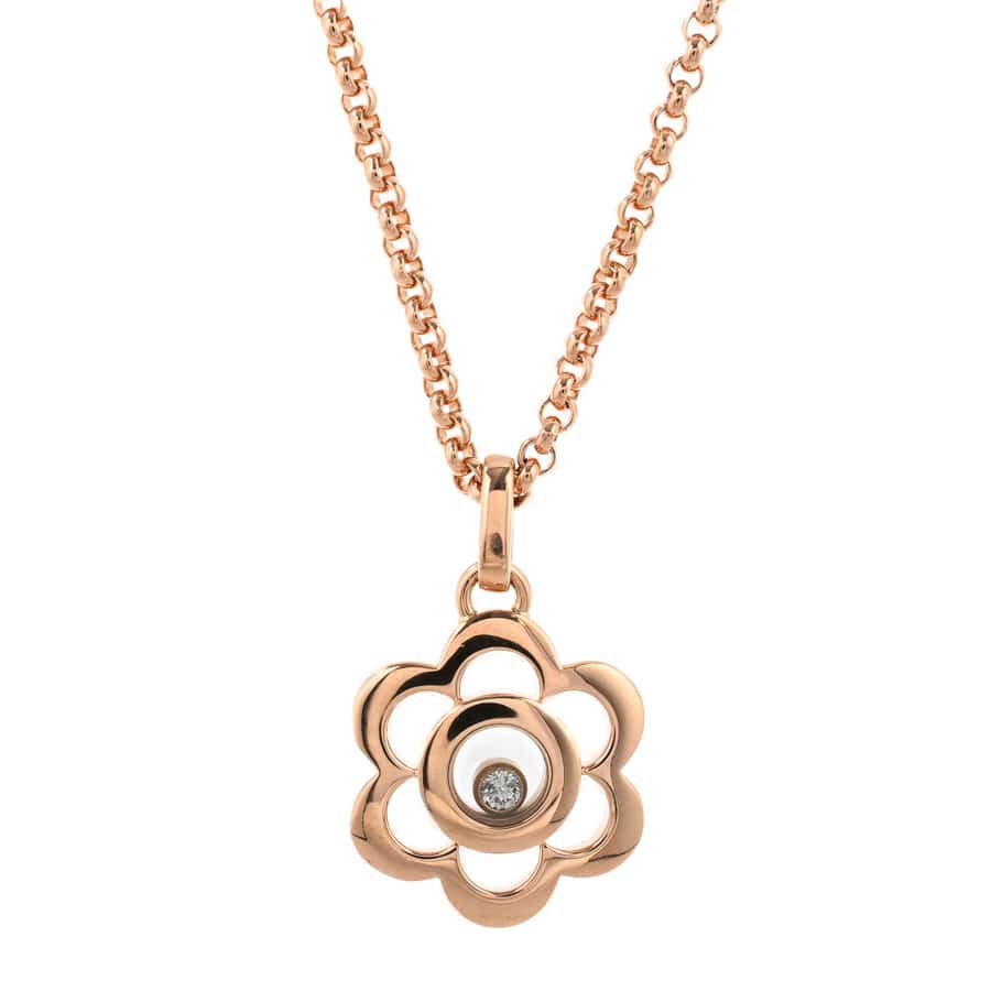 【中古A品】  ショパール ダイヤ ネックレス  796719-5001 K18ピンクゴールド(K18PG) 元町本店