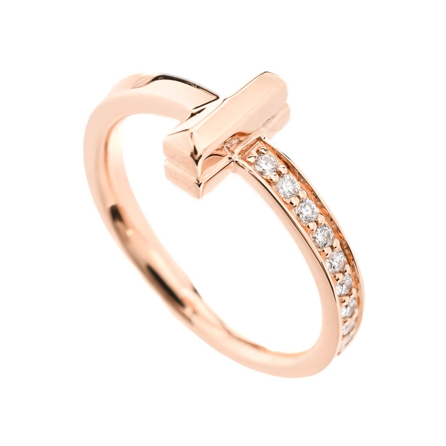 【中古A品】  ティファニー Tワン   K18ピンクゴールド THE YOKOHAMA FRONT