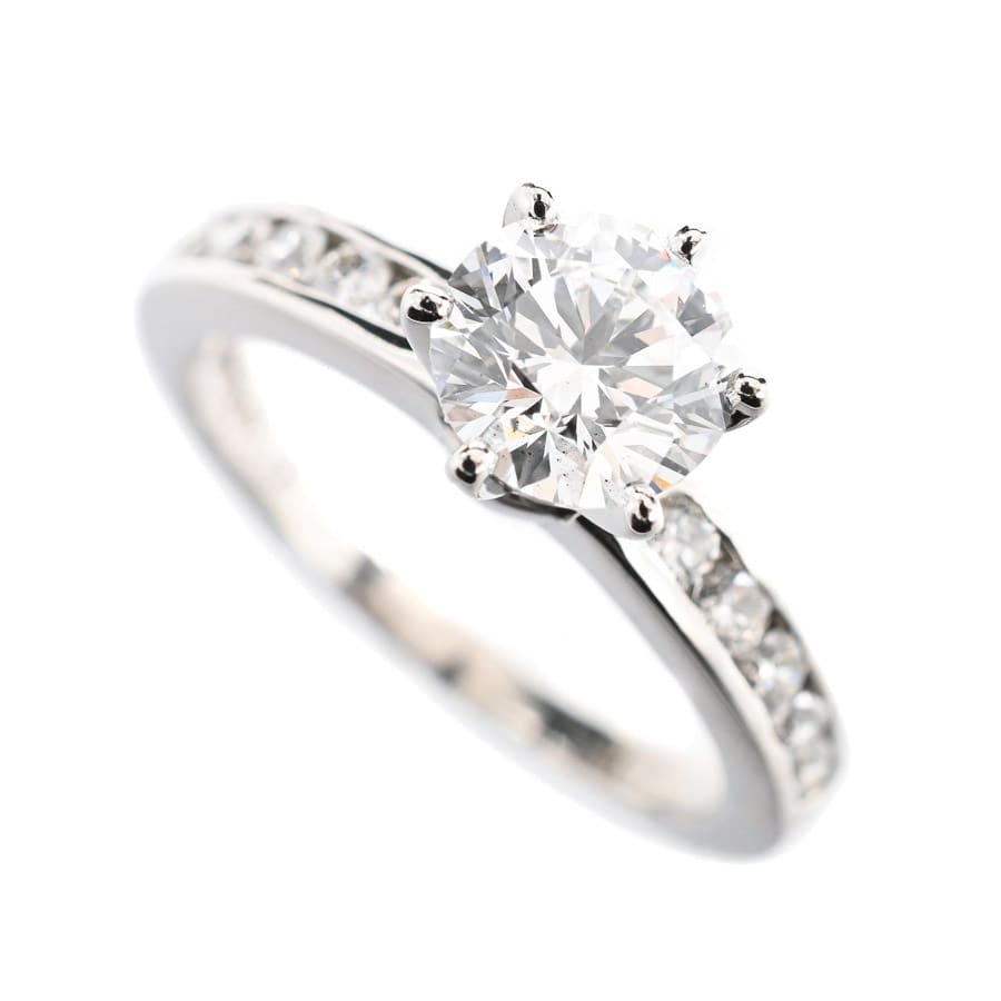 【中古A品】  ティファニー チャネルセッティング ソリテール   Pt950 元町本店