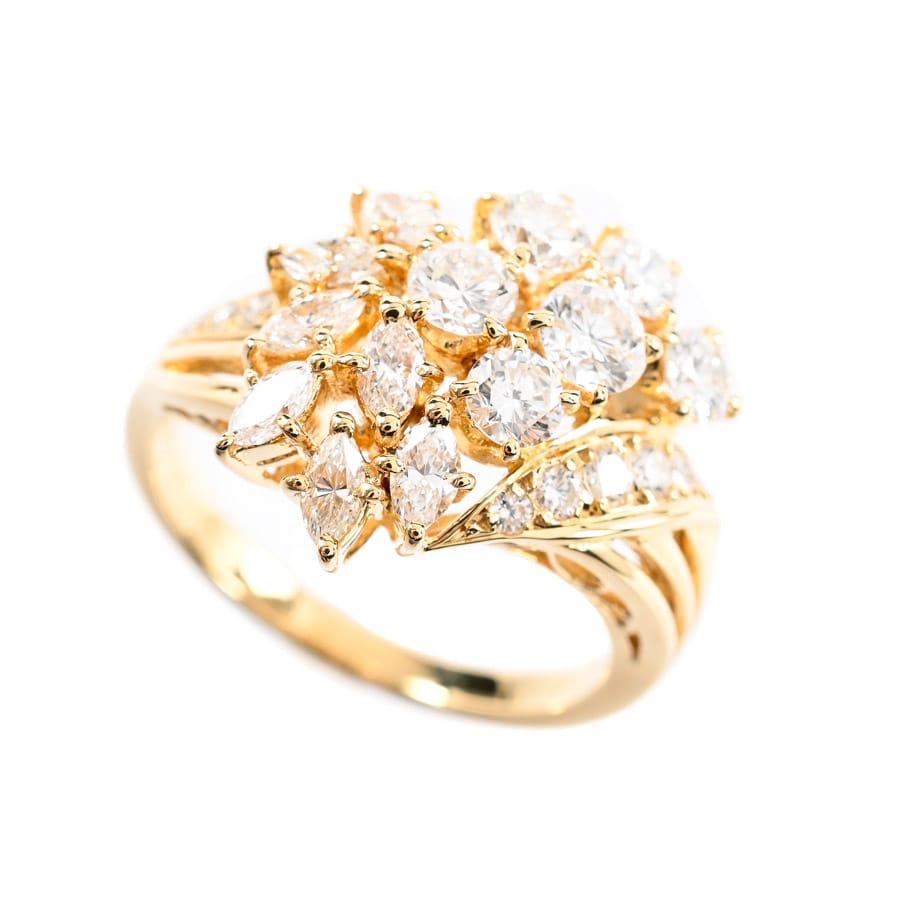 【中古A品】  ミキモト ダイヤ リング   K18イエローゴールド 新宿歌舞伎町店