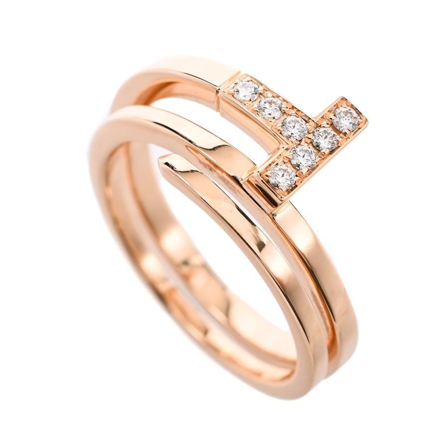 【中古A品】  ティファニー Tスクエアラップ   K18ピンクゴールド THE YOKOHAMA FRONT