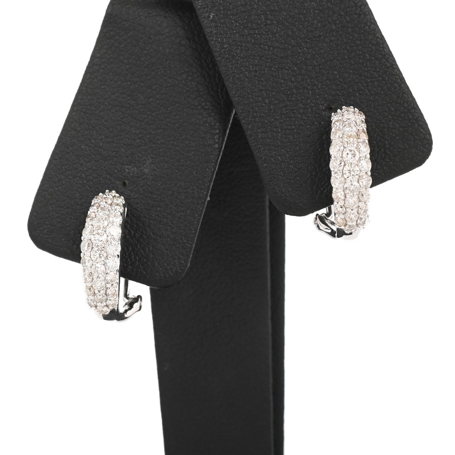 【中古A品】  ノンブランドジュエリー ダイヤ ピアス   K18ホワイトゴールド 横浜関内店