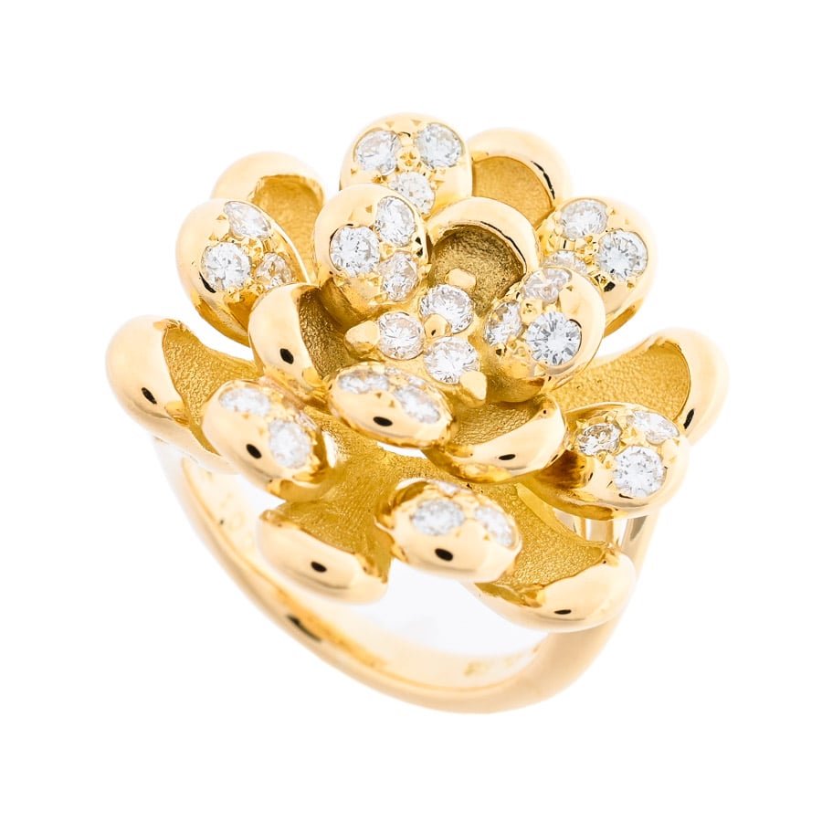 【中古A品】  ノンブランドジュエリー ダイヤ リング   K18YG 横浜関内店