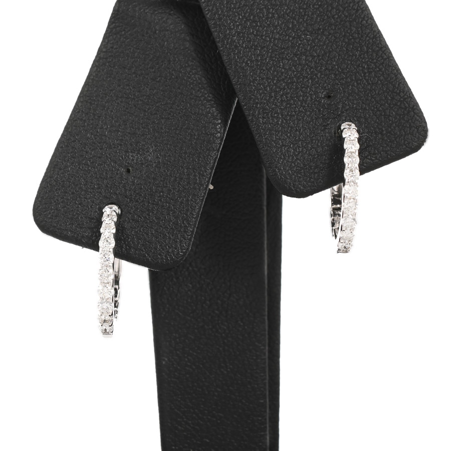 【中古A品】  ノンブランドジュエリー ダイヤ ピアス   K18ホワイトゴールド 横浜関内店