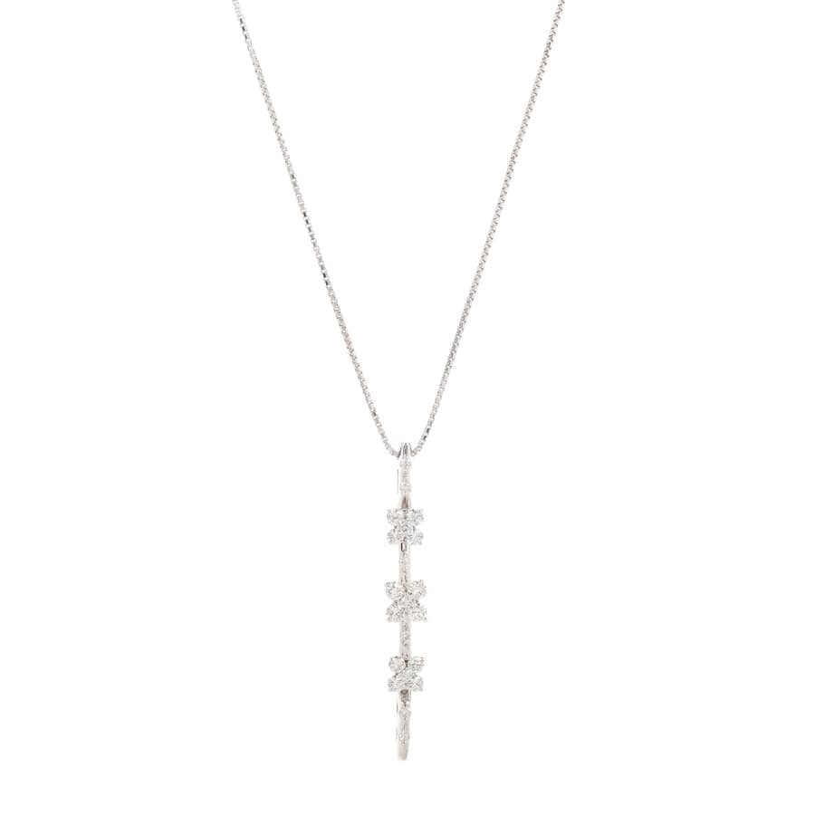 【中古A品】  ノンブランドジュエリー ダイヤ ネックレス   K18ホワイトゴールド 横浜関内店