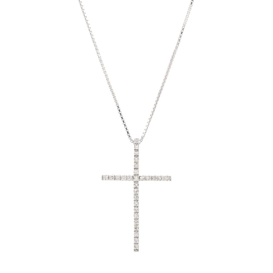 【中古A品】  ノンブランドジュエリー ダイヤ ネックレス   K18ホワイトゴールド 横浜関内店