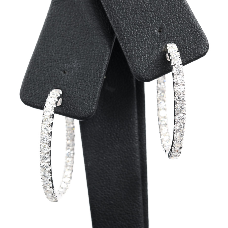 【中古A品】  ノンブランドジュエリー ダイヤ ピアス   K18ホワイトゴールド 元町本店