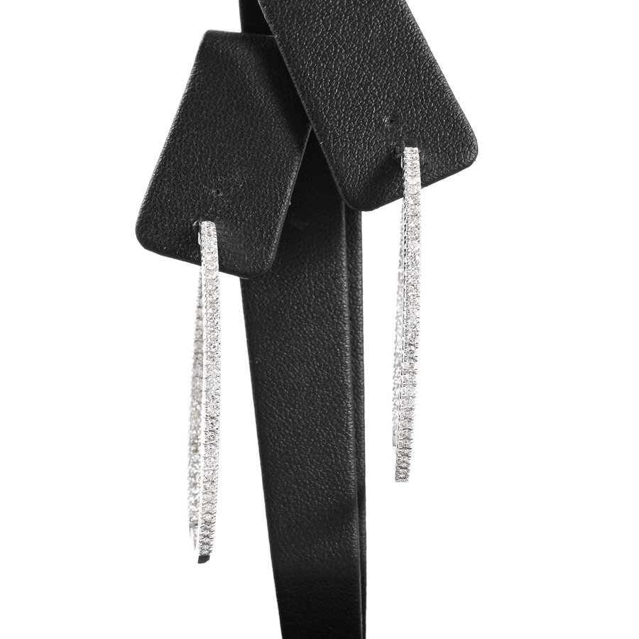 【中古A品】  ノンブランドジュエリー ダイヤ ピアス   K18ホワイトゴールド 横浜関内店