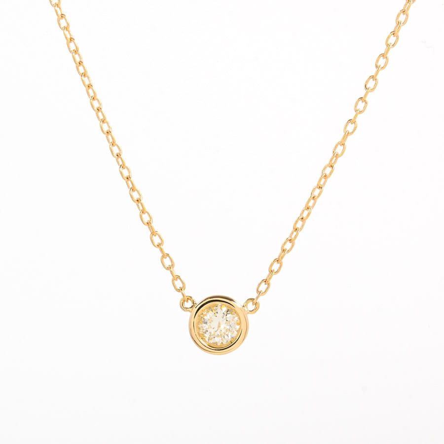 【中古A品】  ノンブランドジュエリー ダイヤ ネックレス   K18YG 横浜関内店