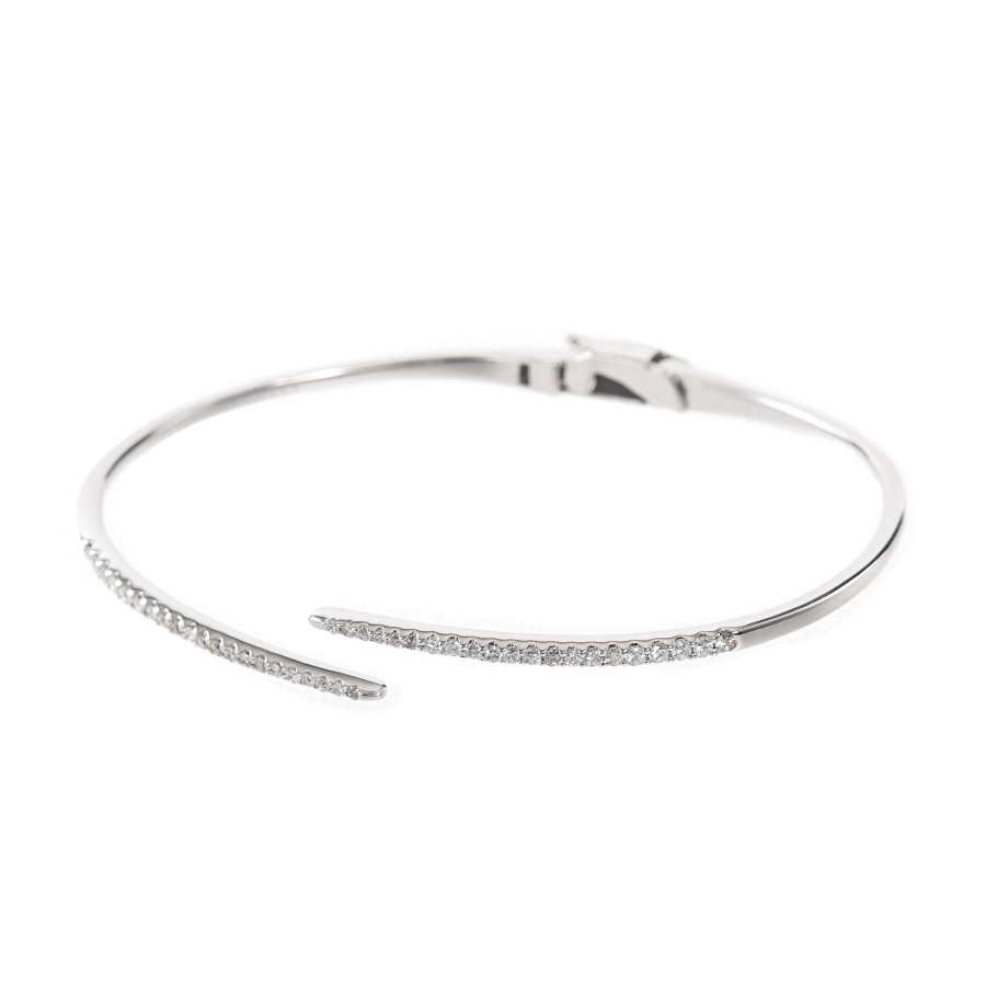 【中古A品】  ノンブランドジュエリー ダイヤ ブレスレット   K18ホワイトゴールド 元町本店