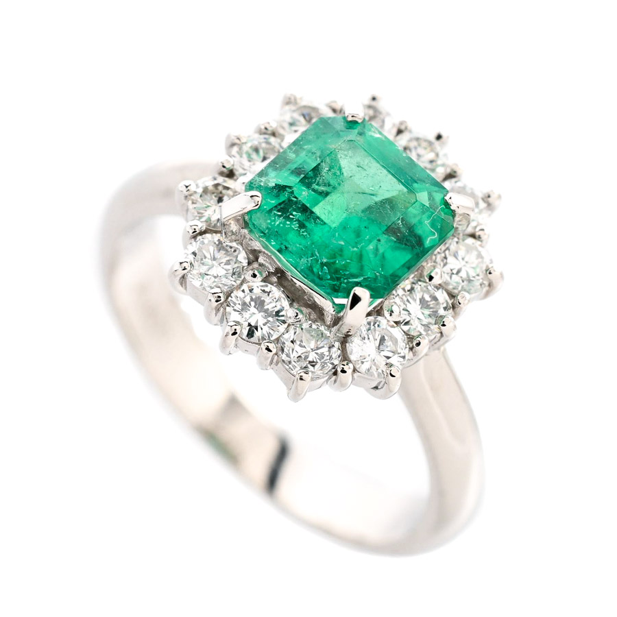 【中古A品】  ノンブランドジュエリー エメラルド リング   プラチナ900 横浜関内店