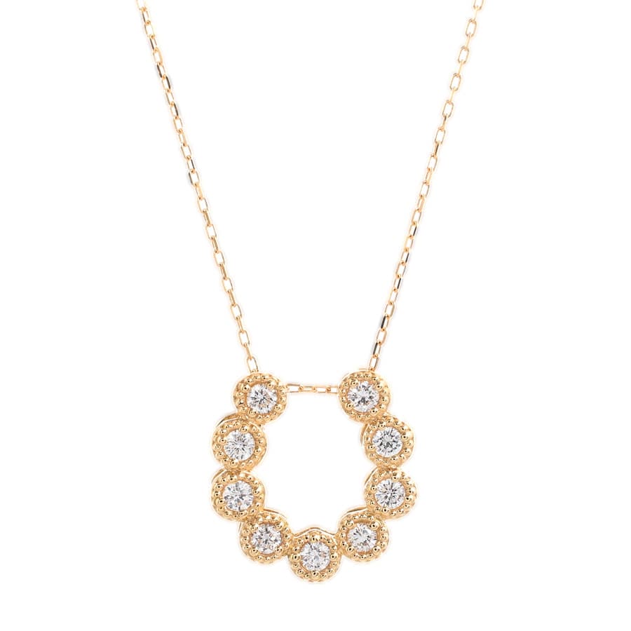 【中古A品】  ノンブランドジュエリー ダイヤ ネックレス   K18YG 元町本店