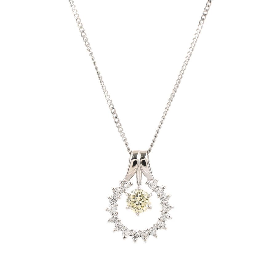 【中古A品】  ノンブランドジュエリー ダイヤ ネックレス   プラチナ900/850 横浜関内店