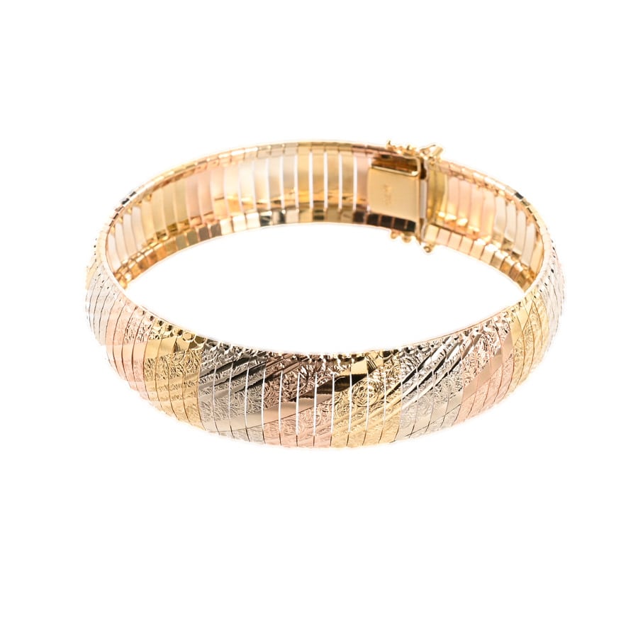 【中古A品】  ノンブランドジュエリー ブレスレット   K18YG/WG/PG 銀座