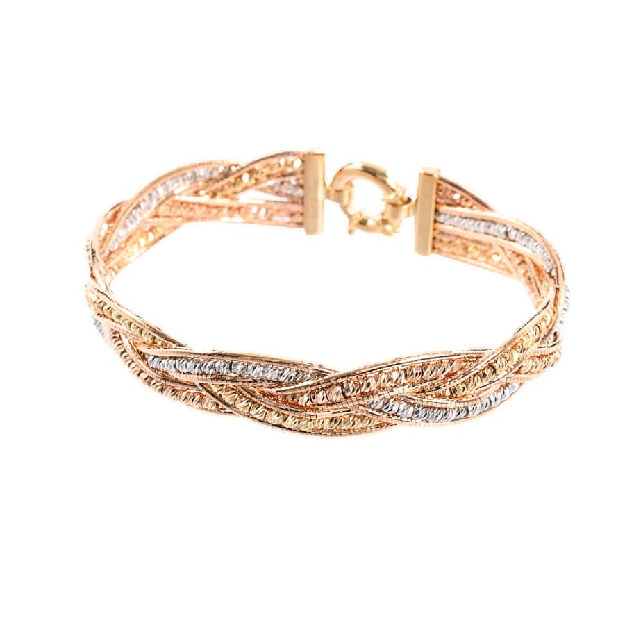 【中古A品】  ノンブランドジュエリー ブレスレット   K18YG/WG/PG 銀座