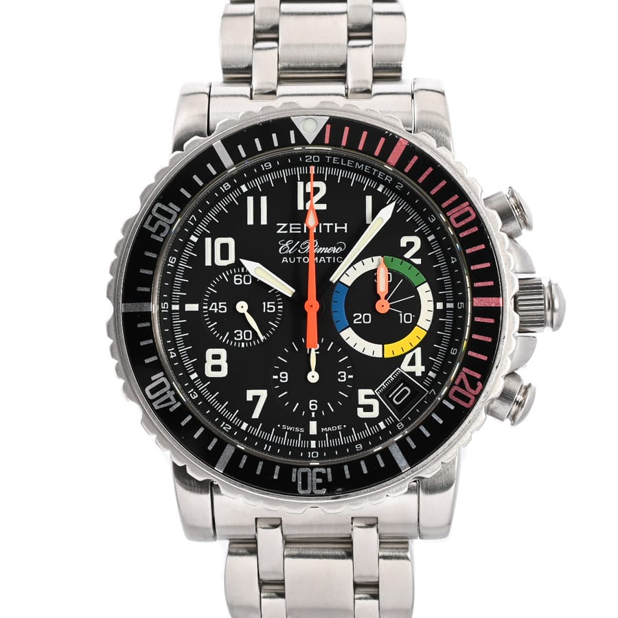 【中古A品】  ゼニス レインボーフライバック  02.480.405/24 ステンレス 新宿歌舞伎町店