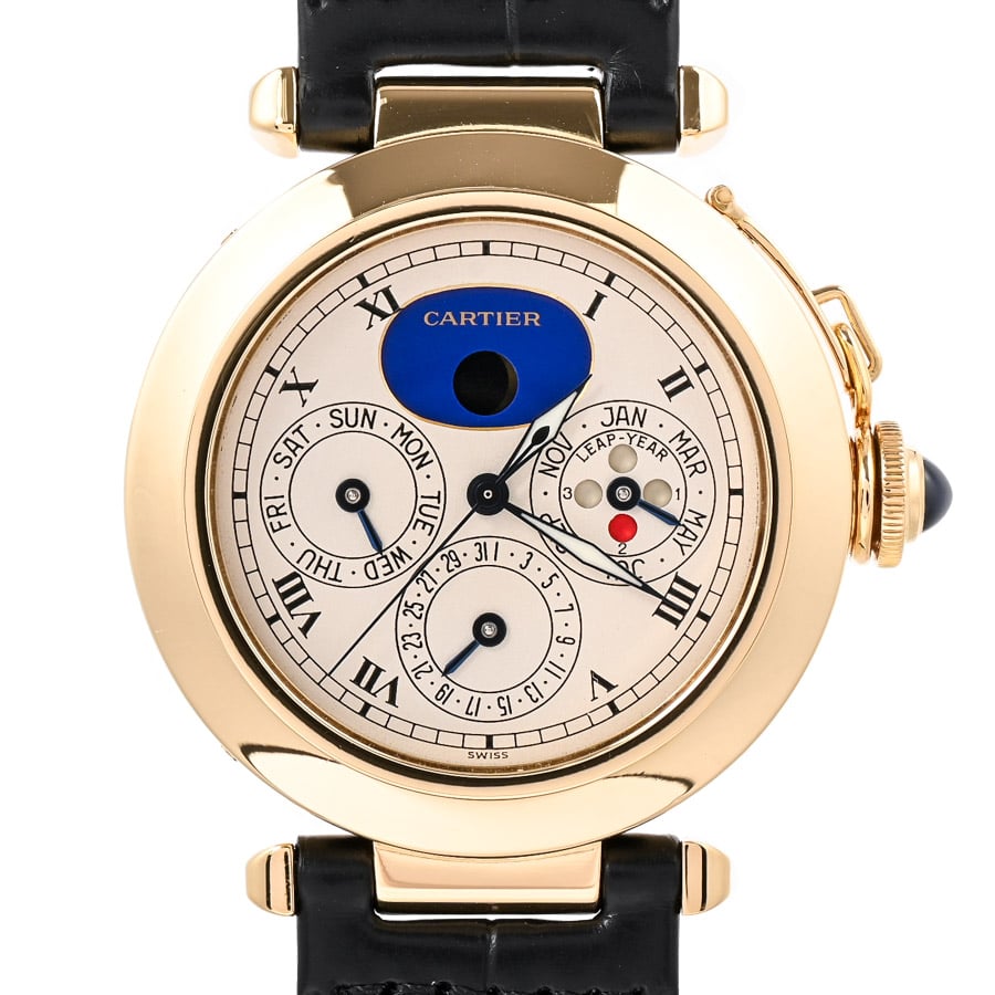 【中古A品】  カルティエ パシャ パーペチュアルカレンダー  W3000351 イエローゴールド SHIBUYA