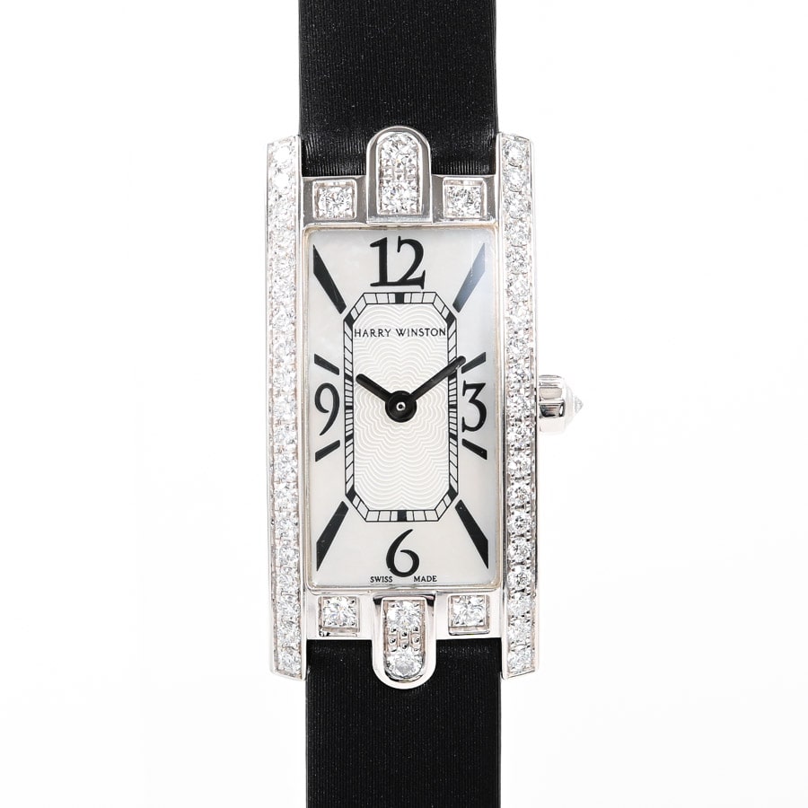 【中古A品】  ハリーウィンストン アヴェニューC ミニ  AVCQHM16WW024 ホワイトゴールド 銀座