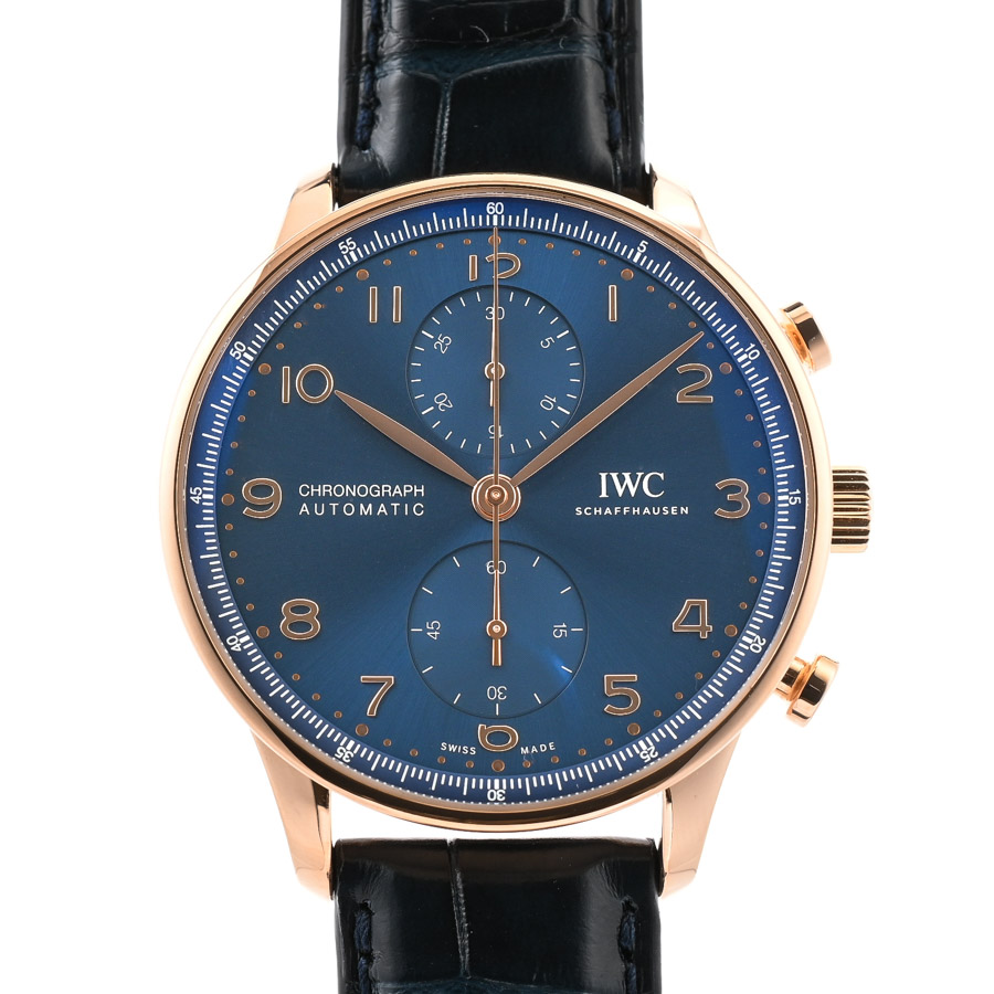 【中古A品】  アイダブリュシー ポルトギーゼ クロノグラフ ブティックエディション  IW371614 ピンクゴールド 横浜関内店