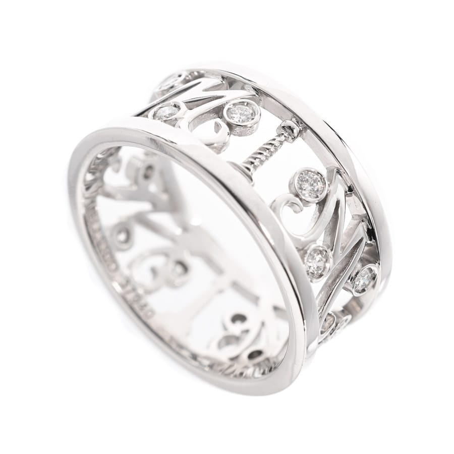 【中古A品】  メレリオディメレー ダイヤ リング   K18ホワイトゴールド 元町本店