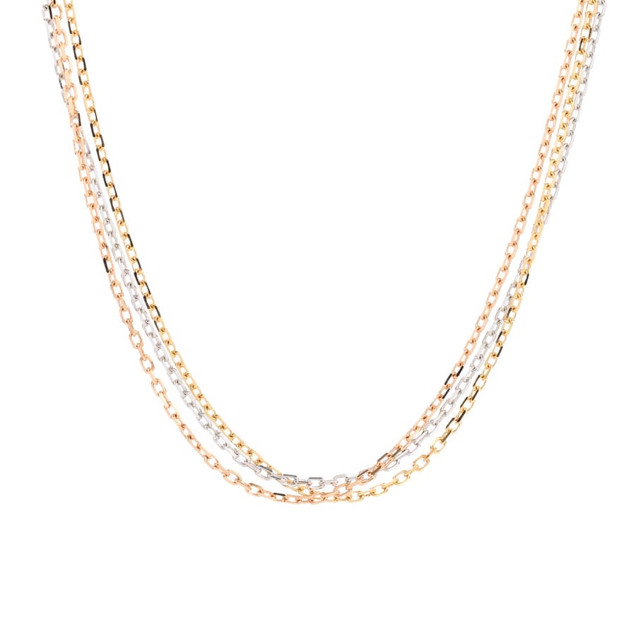 【中古A品】  カルティエ トリニティ スリーカラーチェーン  B7058800 K18YWP 横浜関内店