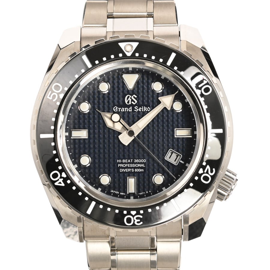 【中古A品】  グランドセイコー メカニカルハイビート36000 プロフェッショナルダイバーズ600m  SBGH257 チタニウム 銀座
