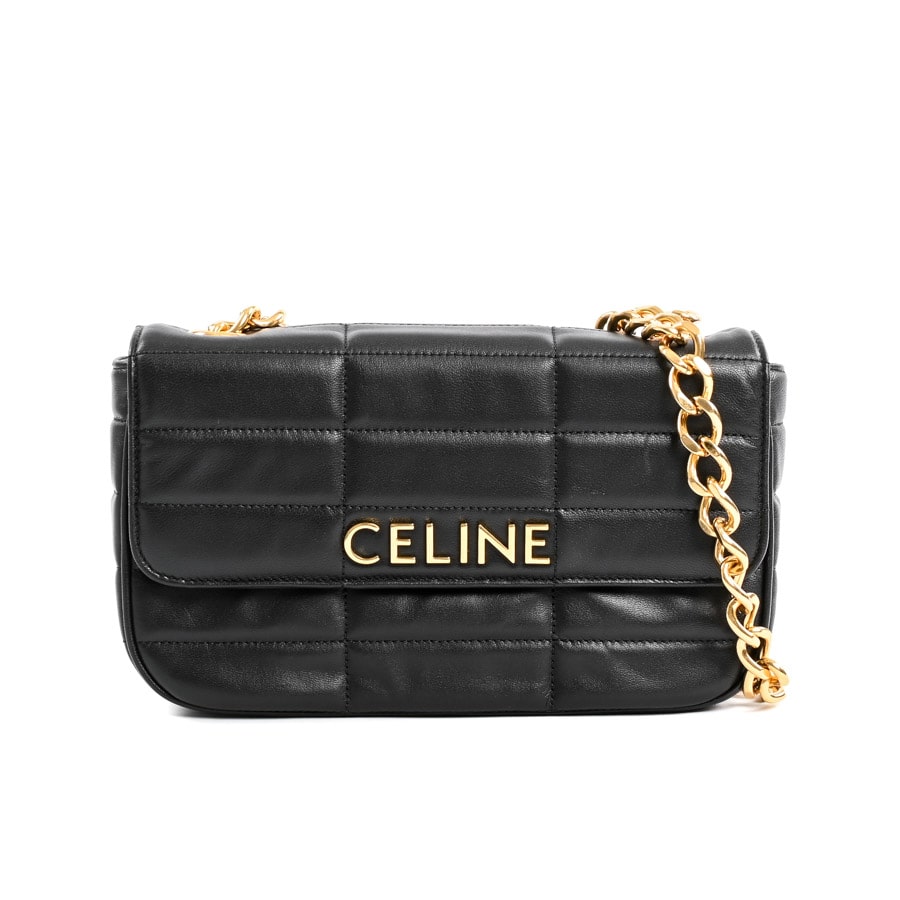 【中古A品】  セリーヌ マトラッセモノクロームチェーンショルダーバッグ  111273 カーフ 新宿歌舞伎町店