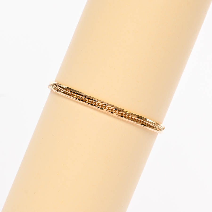 【新品】  ノンブランドジュエリー 喜平ブレスレット 12面トリプル 10.2g   K18YG 元町本店