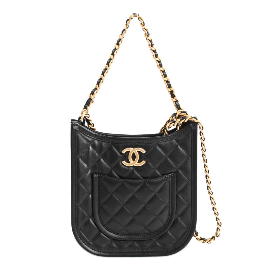 【中古A品】  シャネル ホーボーチェーンショルダー  AS4532 ラムスキン 銀座