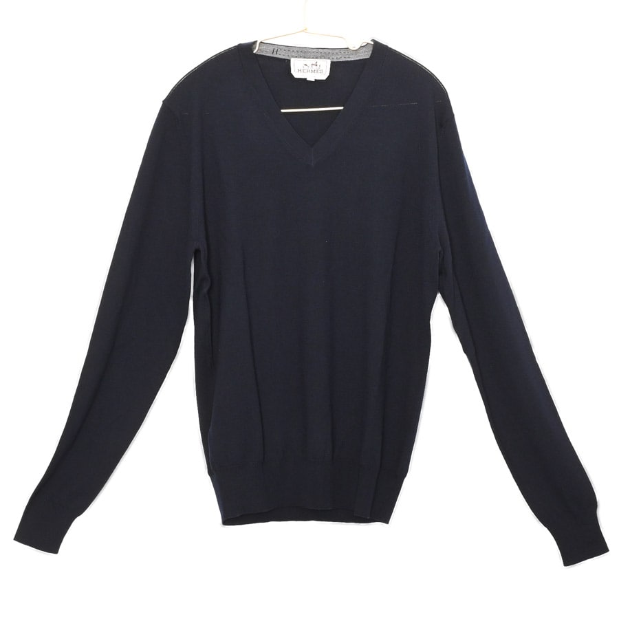 【中古A品】  エルメス Vネックセーター   ウール 元町本店