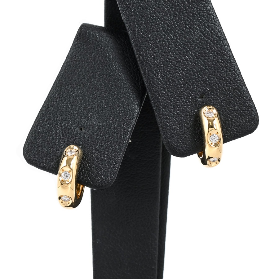 【中古A品】  ミキモト ダイヤ イヤリング   K18イエローゴールド 新宿歌舞伎町店